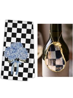 Courtly Check Kitchen Gift Bundle Black and White
